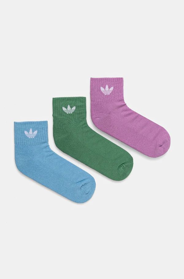 adidas Originals Čarape adidas Originals 3-pack za žene, boja: zelena, IX5241