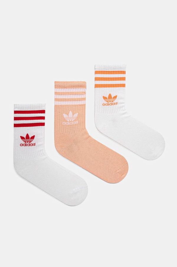 adidas Originals Čarape adidas Originals 3-Stripes 3-pack boja: bijela, JI9472