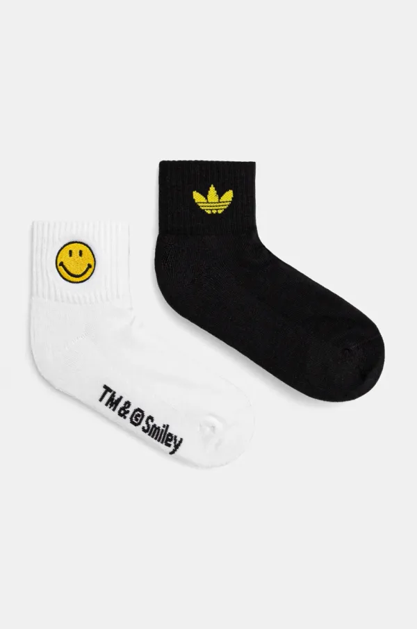 adidas Originals Čarape adidas Originals X Smiley 2-pack boja: bijela, JC8632