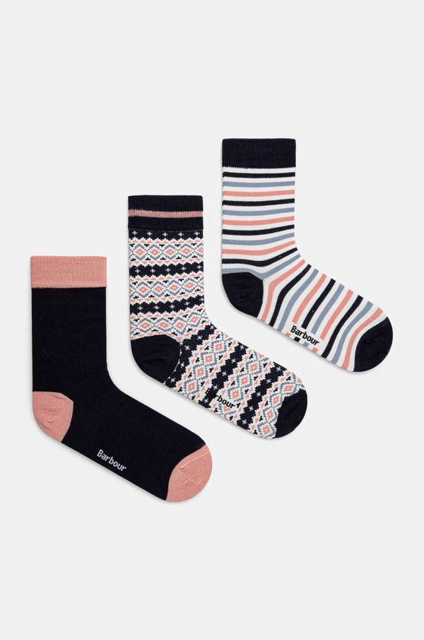 Barbour Čarape Barbour 3-pack za žene, boja: tamno plava, LGS0090