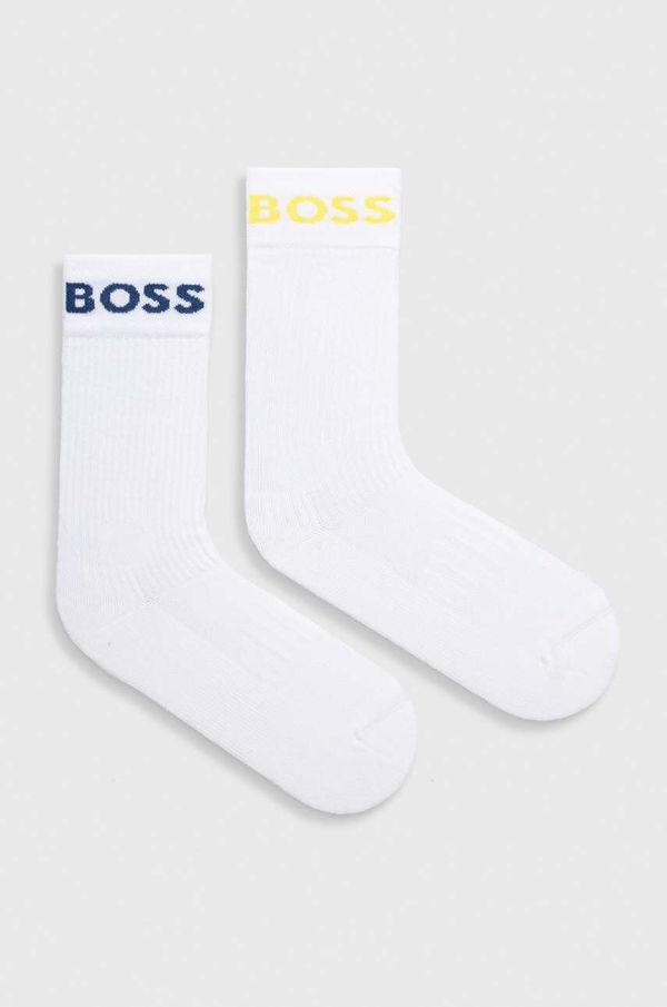 Boss Čarape BOSS 2-pack za muškarce, boja: bijela
