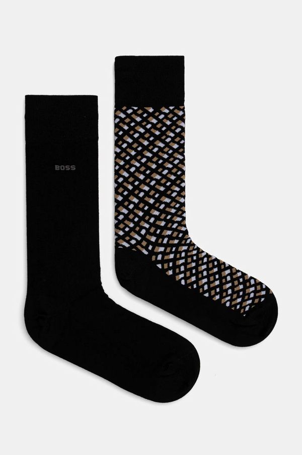 Boss Čarape BOSS 2-pack za muškarce, boja: crna, 50515141