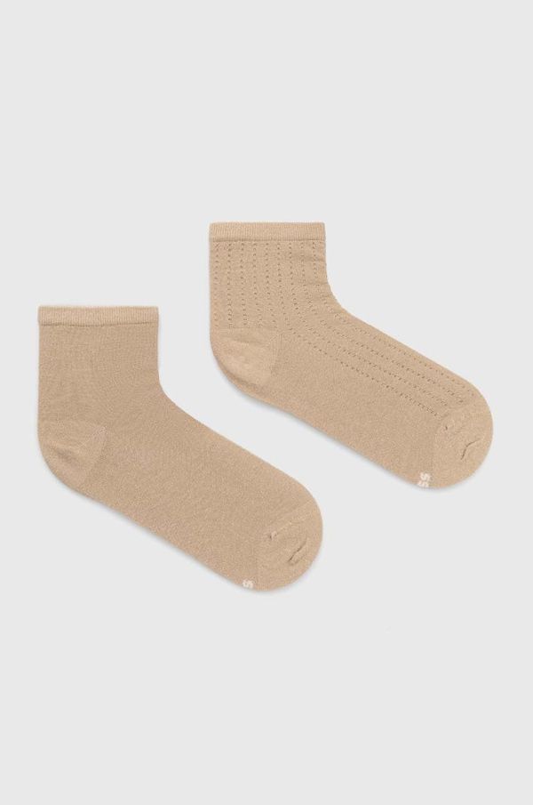 Boss Čarape BOSS 2-pack za žene, boja: zlatna, 50518920