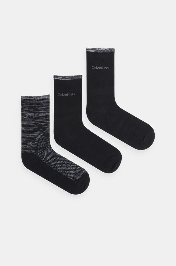 Calvin Klein Čarape Calvin Klein 3-pack za žene, boja: crna, 701229443