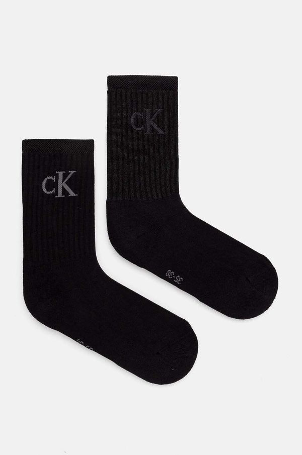 Calvin Klein Jeans Čarape Calvin Klein Jeans 2-pack za žene, boja: crna, 701229467