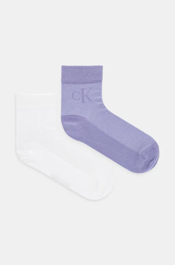 Calvin Klein Jeans Čarape Calvin Klein Jeans 2-pack za žene, boja: ljubičasta, 701231400