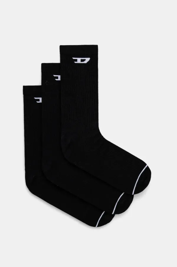 Diesel Čarape Diesel SKM-D-CREW-LIGHT-SOCKS 3-pack za muškarce, boja: crna, A15405.0LKBI