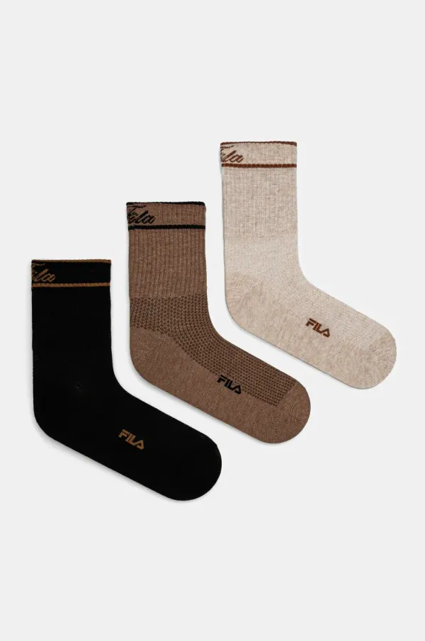 Fila Čarape Fila 3-pack za žene, boja: crna, F3270