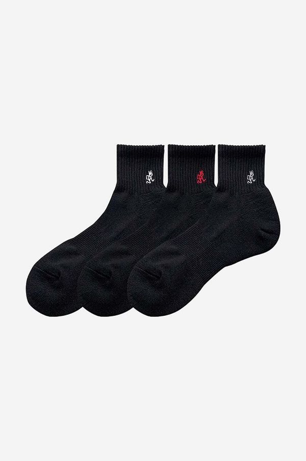 Gramicci Čarape Gramicci 3-pack Basic Short Socks za muškarce, boja: crna, SX.M03-black