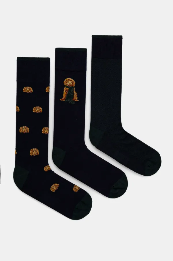 Hackett London Čarape Hackett London 3-pack za muškarce, boja: tamno plava, HMU30095