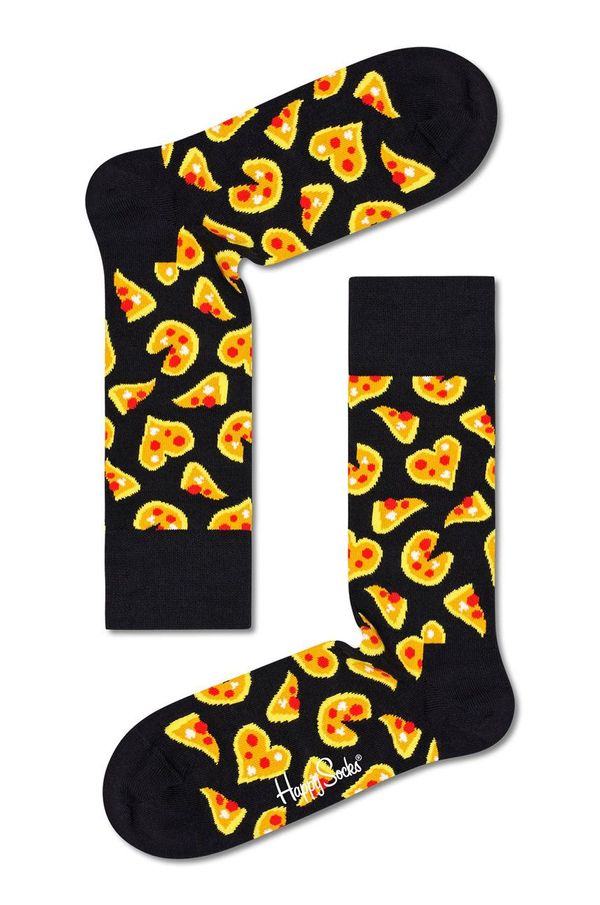 Happy Socks Čarape Happy Socks Pizza Love za žene, boja: crna