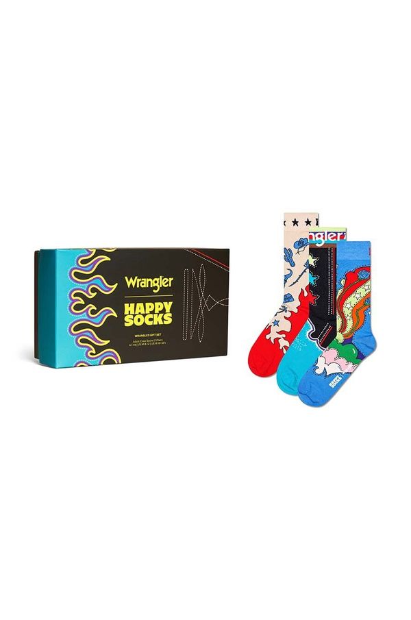 Happy Socks Čarape Happy Socks Wrangler 3-Pack Wrangled Gift 3-pack P002273
