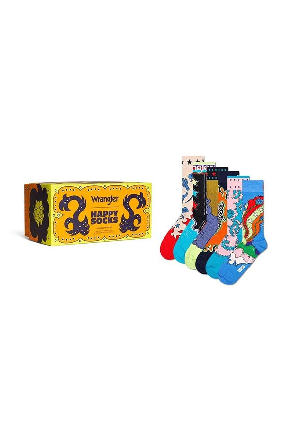 Happy Socks Čarape Happy Socks Wrangler 6-pack Rodeo Days Gift 6-pack boja: narančasta, P002274