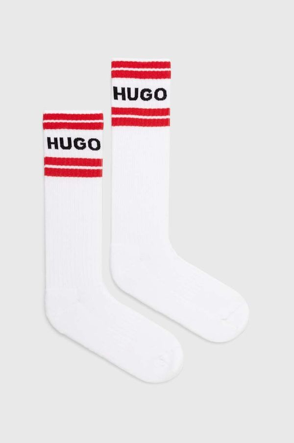 Hugo Čarape HUGO 2-pack za muškarce, boja: bijela, 50518610