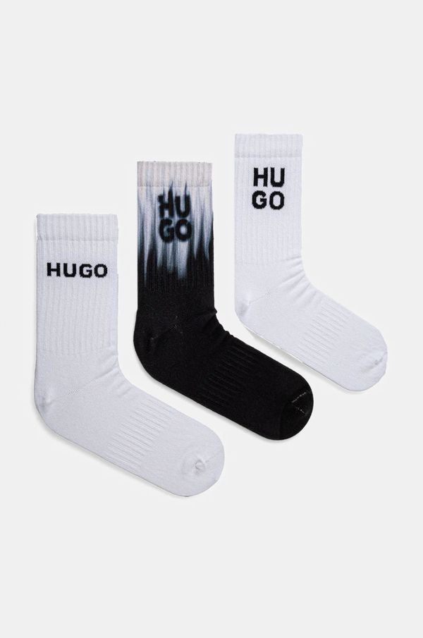 Hugo Čarape HUGO 3-pack za muškarce, boja: bijela, 50531488