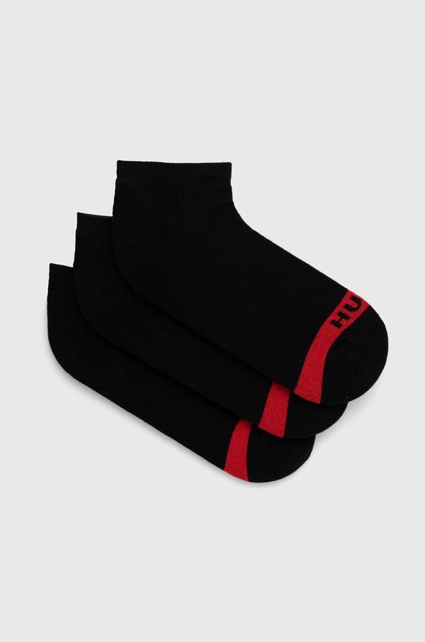 Hugo Čarape HUGO 3-pack za muškarce, boja: crna, 50514916