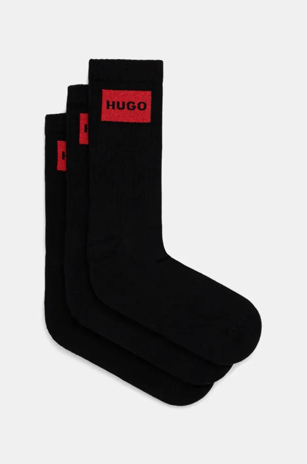HUGO Čarape HUGO 3-pack za muškarce, boja: crna, 50531515