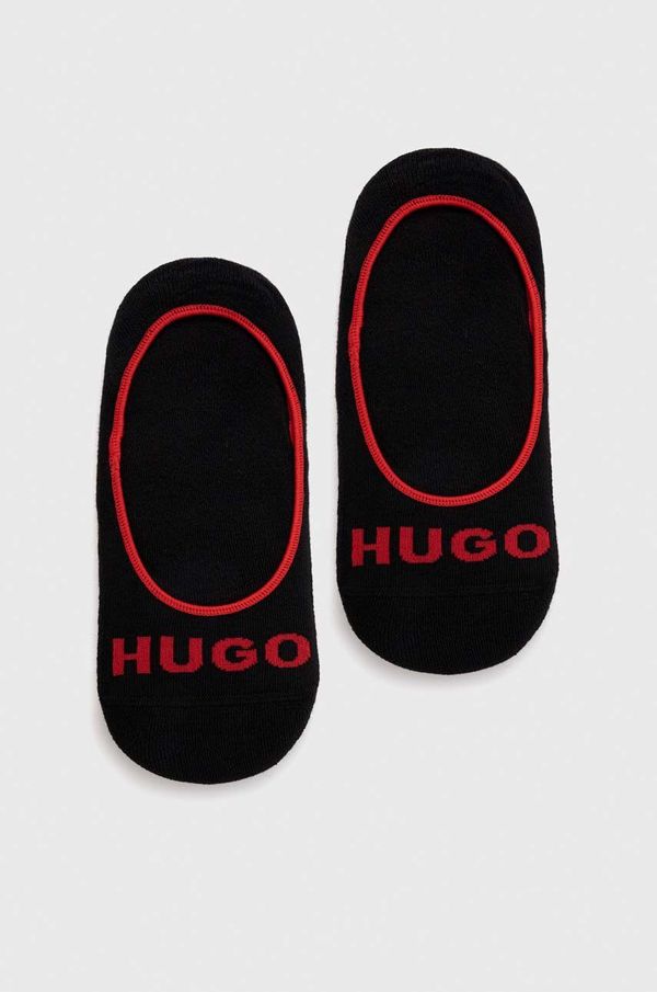 Hugo Čarape HUGO 3-pack za muškarce, boja: crna
