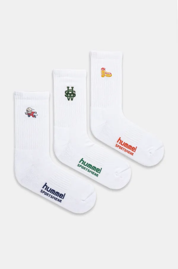 Hummel Čarape Hummel 3-pack boja: bijela, 228035
