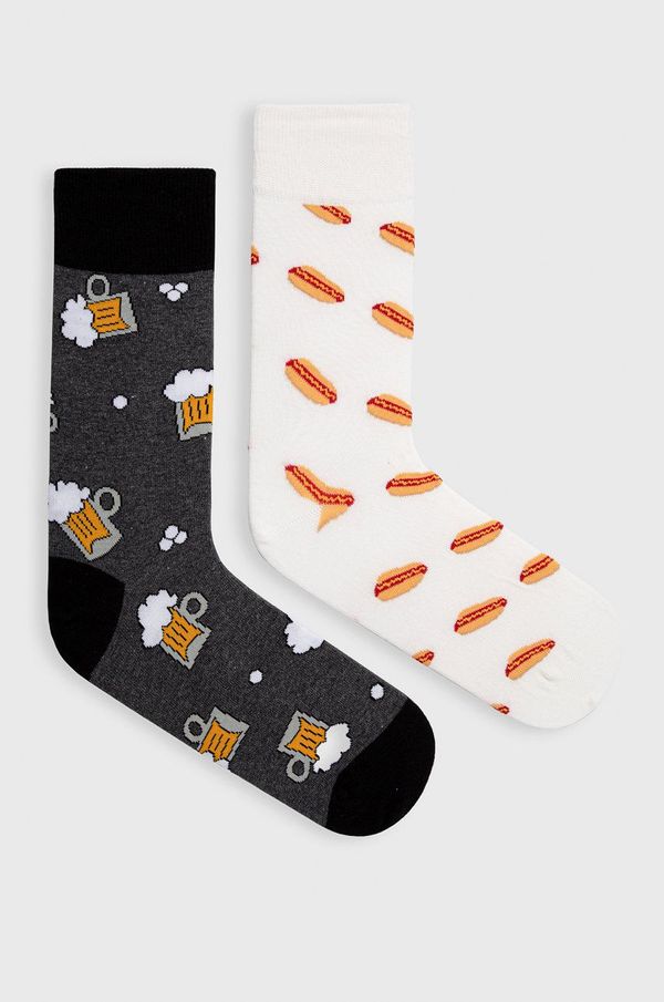 John Frank Čarape John Frank (2-pack) za muškarce, boja: bijela