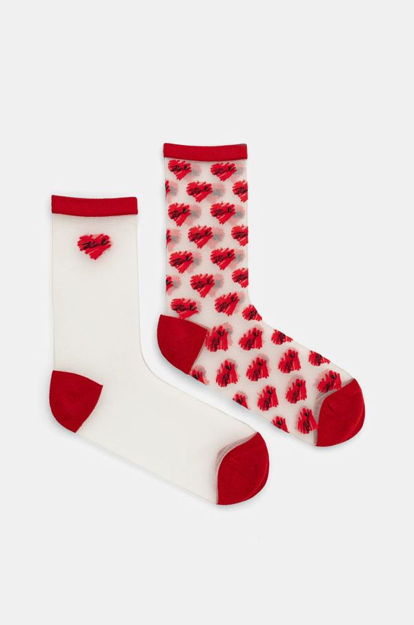 Karl Lagerfeld Čarape Karl Lagerfeld 2-pack za žene, boja: bijela, A1W47074