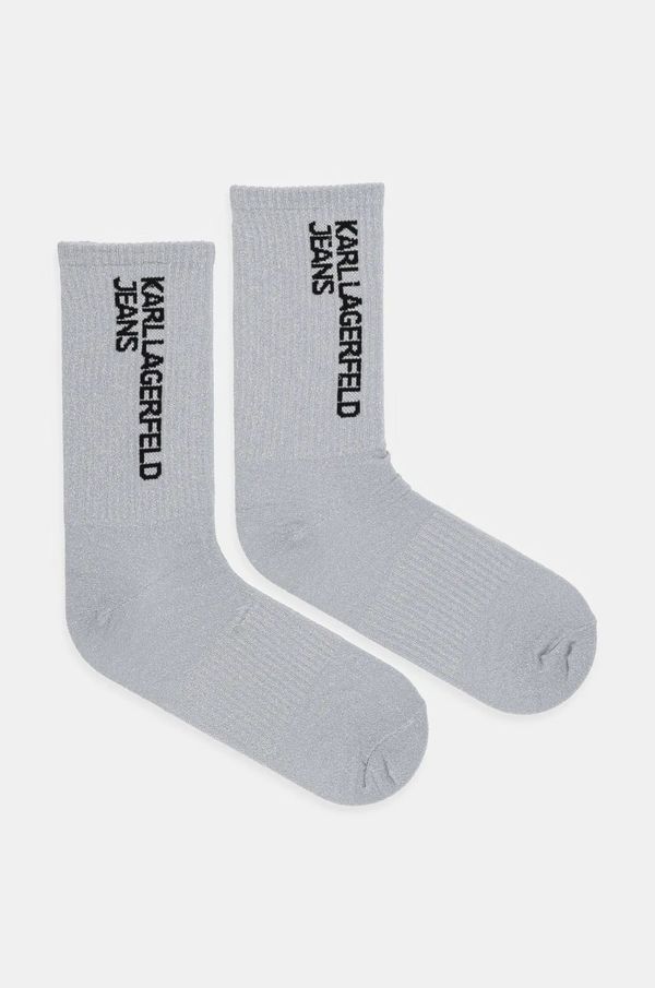 Karl Lagerfeld Jeans Čarape Karl Lagerfeld Jeans 2-pack boja: srebrna, A1W47153