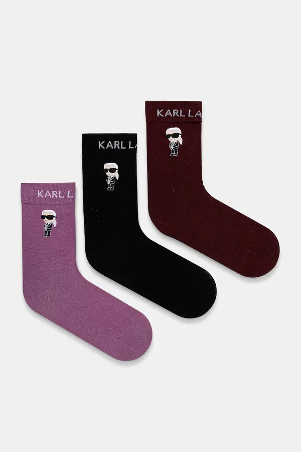 Karl Lagerfeld Čarape Karl Lagerfeld K/IKON 3-pack