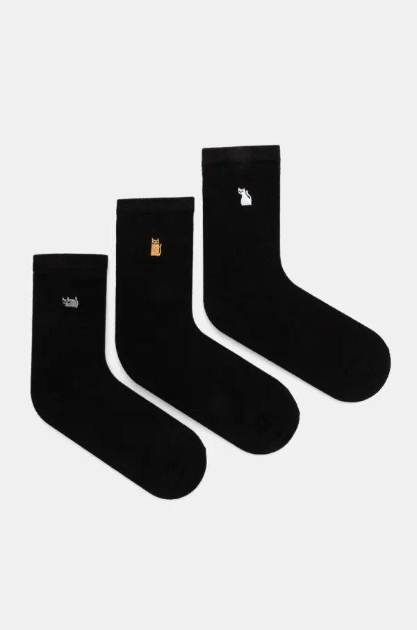 Medicine Čarape Medicine 3-pack za žene, boja: crna