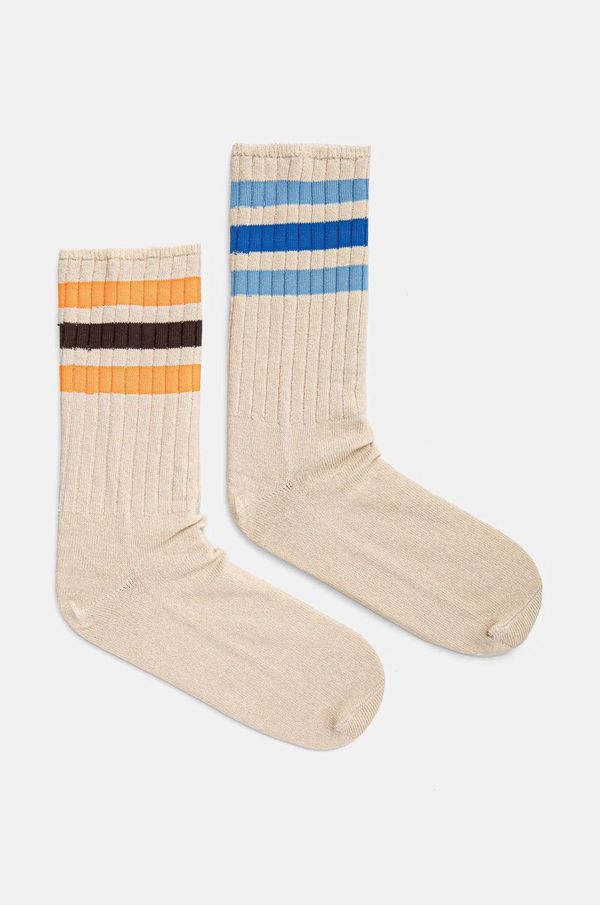 adidas Originals Čarape s dodatkom lana adidas Originals 2-pack boja: bež, JC8625