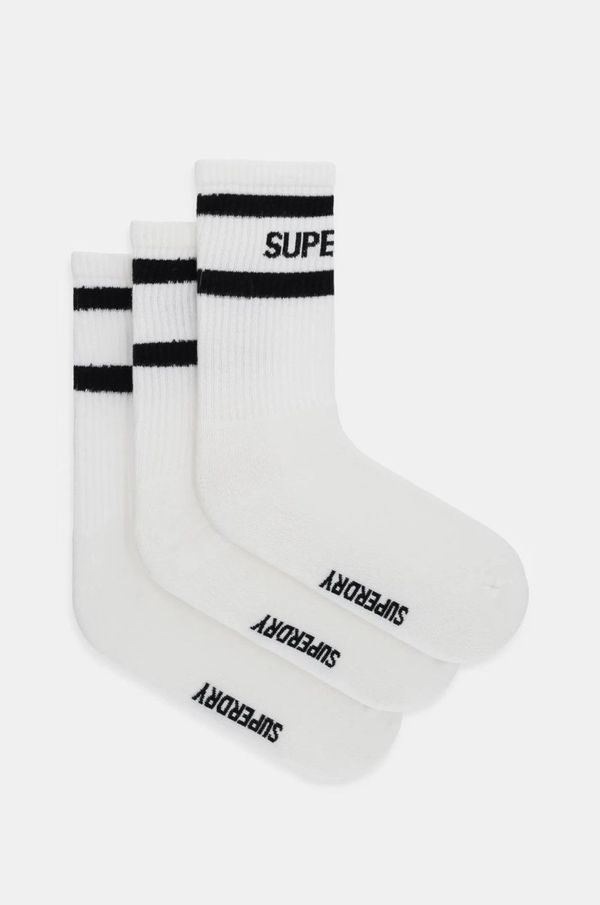 Superdry Čarape Superdry 3-pack za muškarce, boja: bijela, M3110462A-C7K