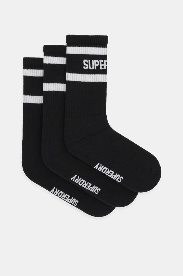 Superdry Čarape Superdry 3-pack za muškarce, boja: crna, M3110462A-CUJ