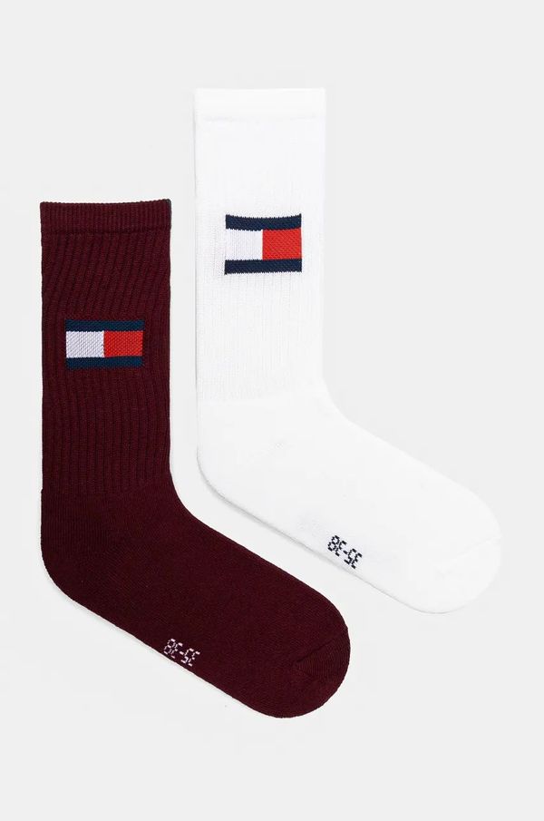 Tommy Jeans Čarape Tommy Hilfiger 2-pack boja: bordo