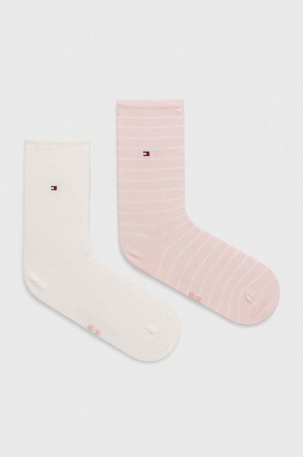 Tommy Hilfiger Čarape Tommy Hilfiger 2-pack za žene, boja: ružičasta