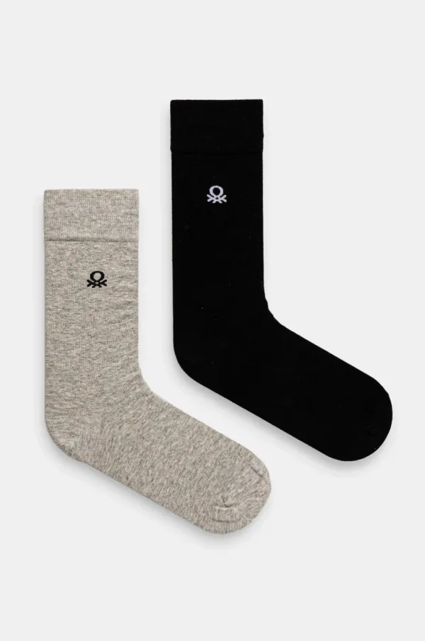 United Colors of Benetton Čarape United Colors of Benetton 2-pack boja: crna, 6AO427031