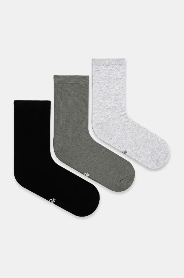 United Colors of Benetton Čarape United Colors of Benetton 3-pack boja: siva, 6GRD2701M