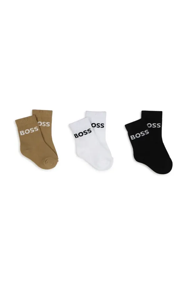 BOSS Čarapice za bebe BOSS 3-pack boja: crna, J51745