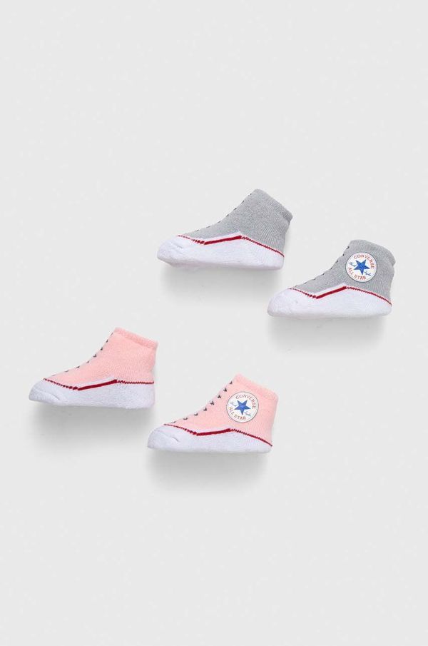Converse Čarapice za bebe Converse 2-pack boja: ružičasta