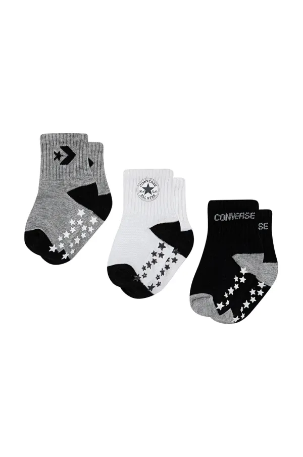 Converse Čarapice za bebe Converse 3-pack boja: crna