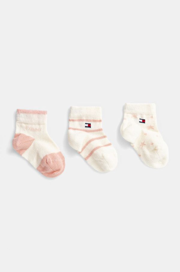 Tommy Hilfiger Čarapice za bebe Tommy Hilfiger 3-pack boja: bež, 701229888