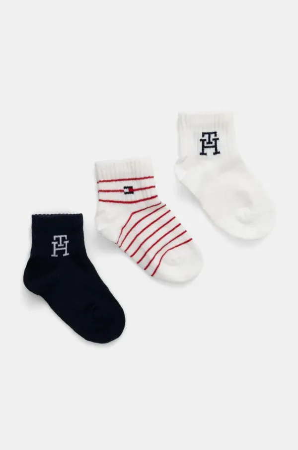 Tommy Hilfiger Čarapice za bebe Tommy Hilfiger 3-pack boja: tamno plava, 701232851