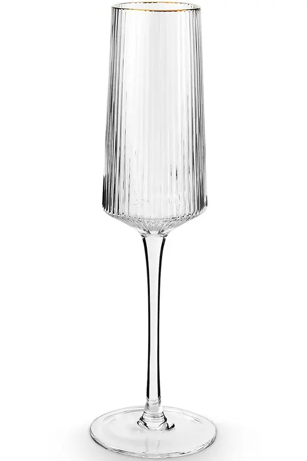 vtwonen Čaša za šampanjac vtwonen Gold Rim 230 ml 4-pack