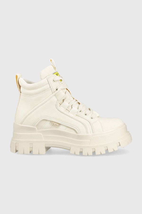 Buffalo Cipele Buffalo Aspha NC Mid Laceup za žene, boja: bež, s platformom