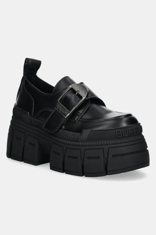 Buffalo Cipele Buffalo Gospher Monk za žene, boja: crna, s platformom, 1624082-BLK