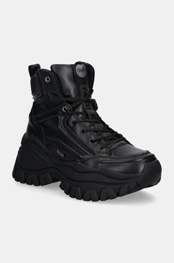 Buffalo Cipele Buffalo Lola Lace Up Mid Hike za žene, boja: crna, s platformom, 1636275-BLK