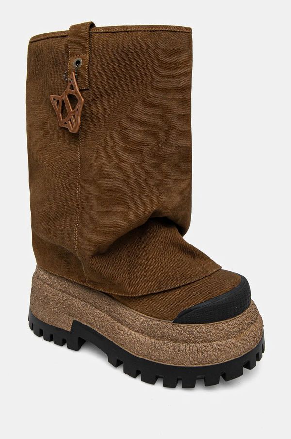 Naked Wolfe Cipele Naked Wolfe Disturb boja: smeđa, s platformom, Disturb Canvas Toffee