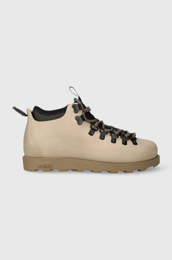 Native Cipele Native Fitzsimmons za žene, boja: bež, ravni potplat, sa srednje toplom podstavom, 31106848.2163