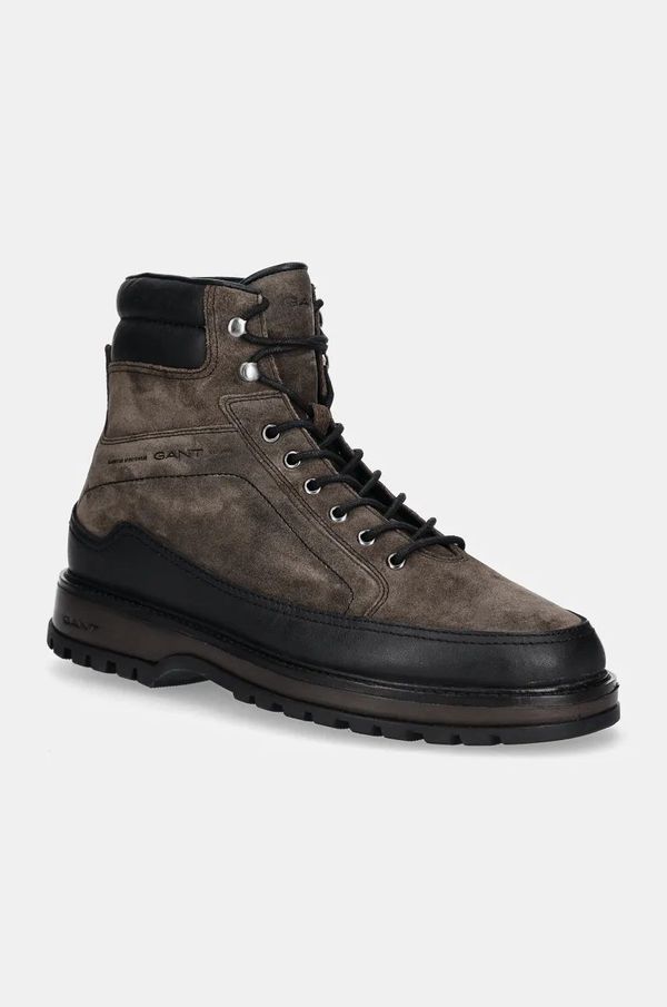 Gant Cipele od brušene kože Gant Clafton za muškarce, boja: siva, 29643742 G86
