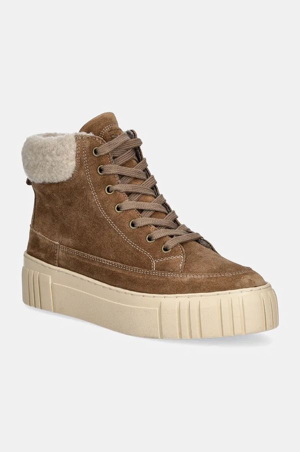 Gant Cipele od brušene kože Gant Snowmont boja: smeđa, s platformom, s toplom podstavom, 29543705 G146