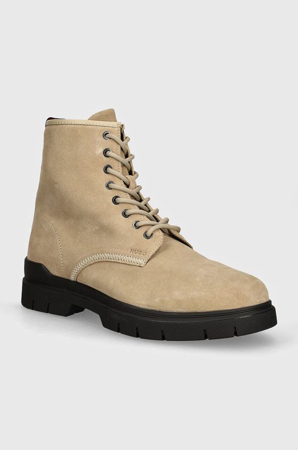 Hugo Cipele od brušene kože HUGO Ryan za muškarce, boja: bež, 50522981