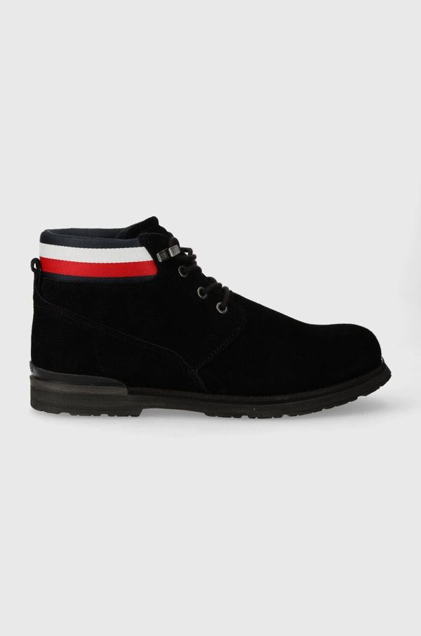 Tommy Hilfiger Cipele od brušene kože Tommy Hilfiger CORE SUEDE BOOT za muškarce, boja: crna, FM0FM04800